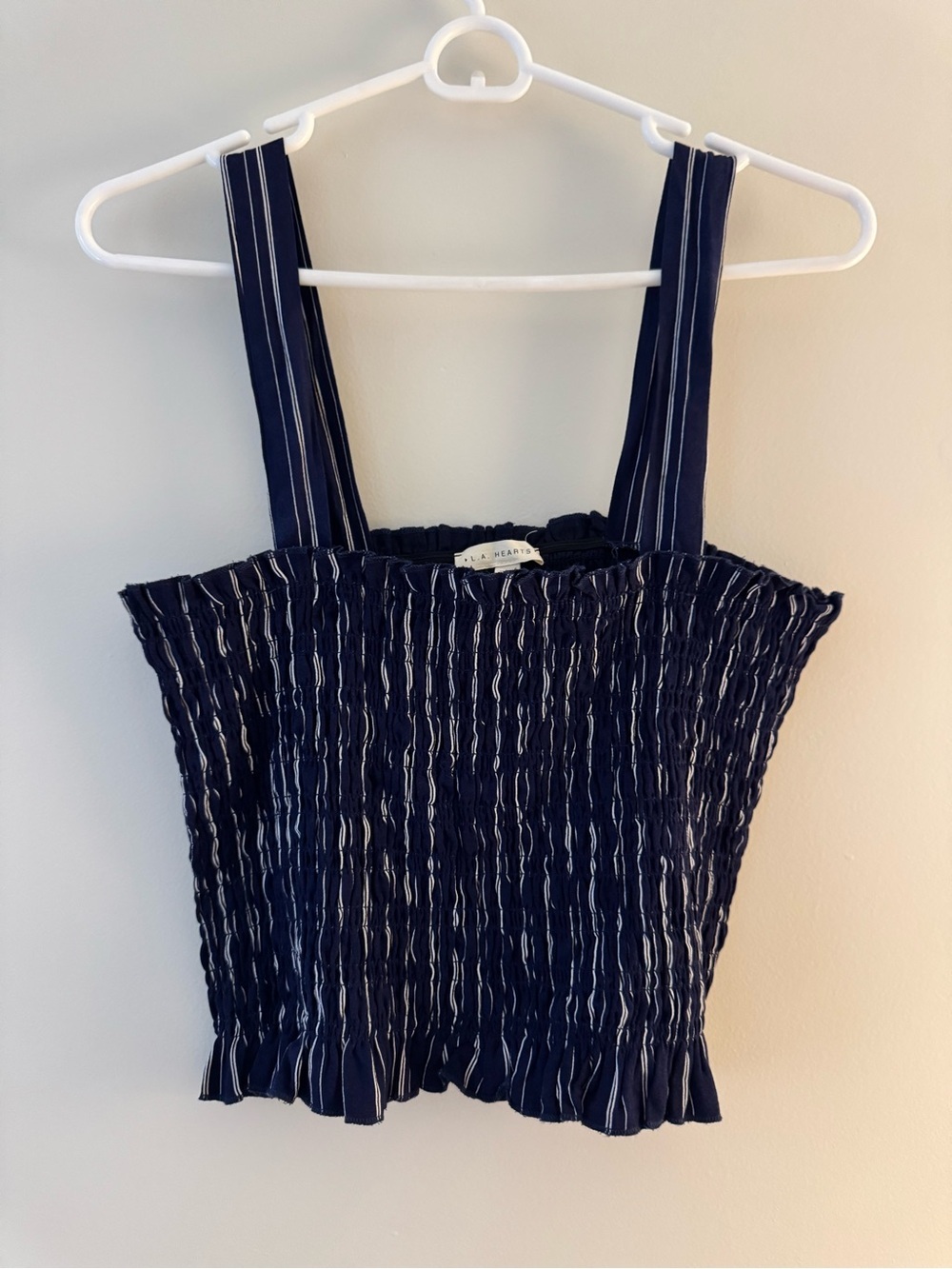 NWT PACSUN LA HEARTS Crop Top Smocked XL